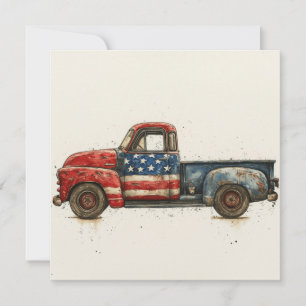 Antique Truck Tribute: Vintage Glory Holiday Card
