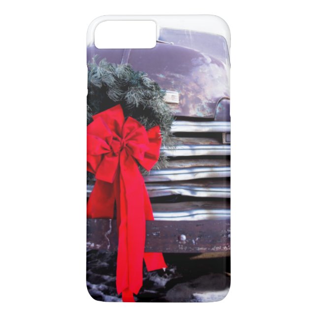 Antique Truck with Festive Christmas Wreath Case-Mate iPhone Case (Back)