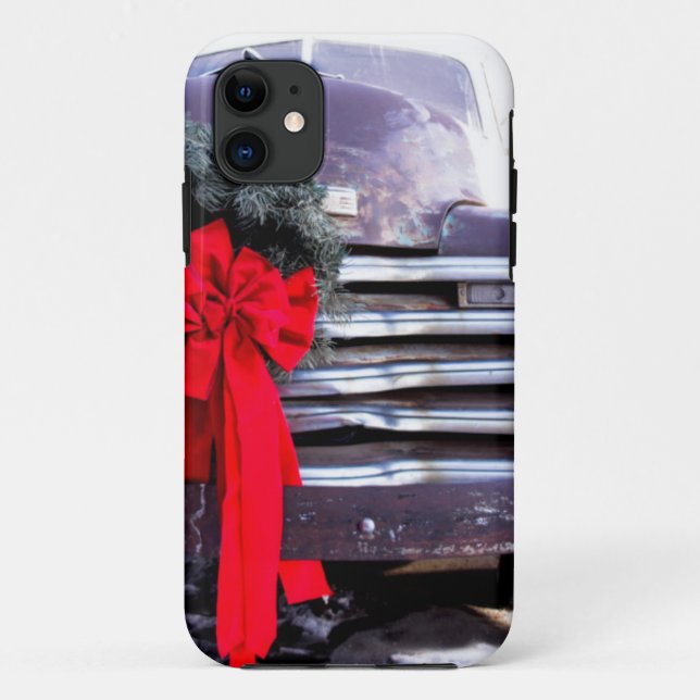 Antique Truck with Festive Christmas Wreath Case-Mate iPhone Case (Back)