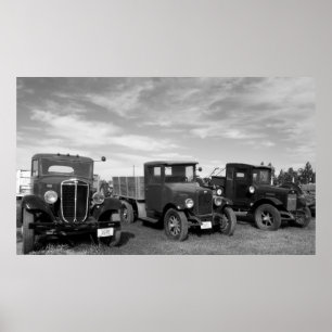 Antique Trucks Poster