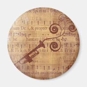 Antique Trumpet Magnet