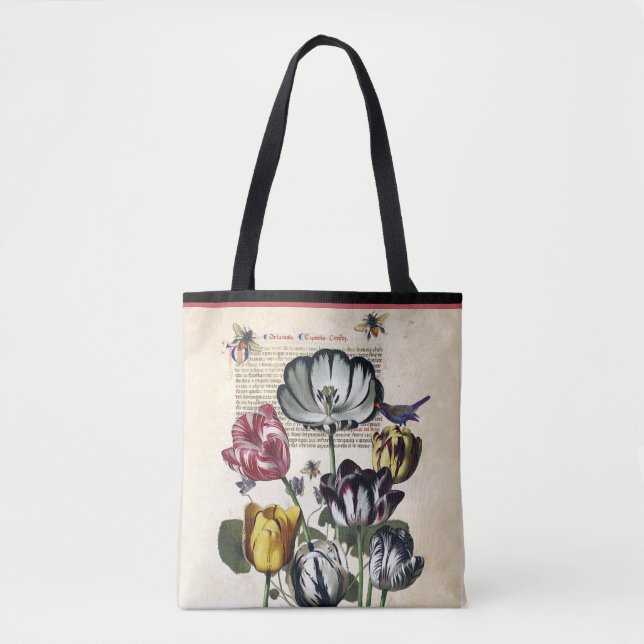 Antique Tulips Tote Bag (Front)