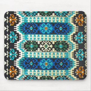 Antique Turkish Kilim Carpet Rug Blue Green Mouse Mat