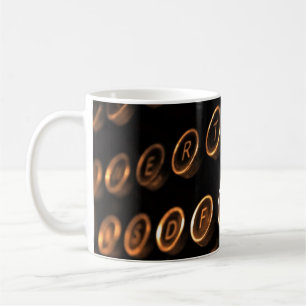 Antique typewriter keys coffee mug