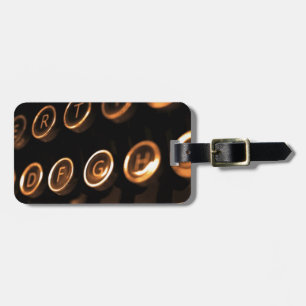 Antique typewriter keys luggage tag