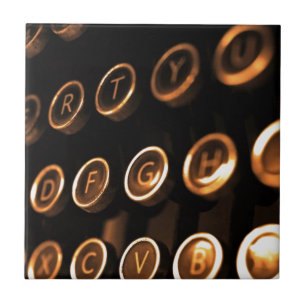 Antique typewriter keys tile