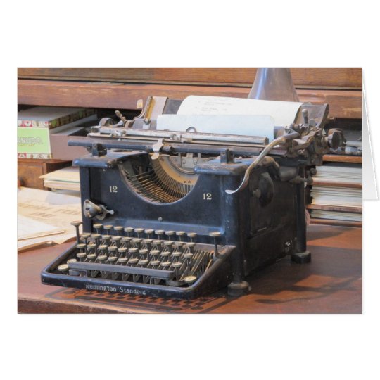 Antique Typewriter Notecard