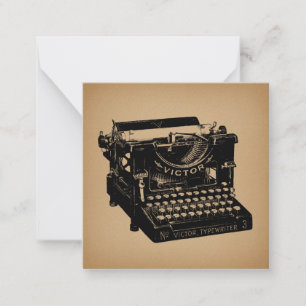 Antique Typewriter Old Fashioned Typewriter Card
