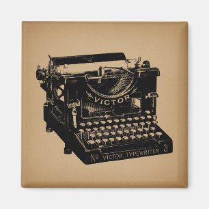 Antique Typewriter Old Fashioned Typewriter Magnet