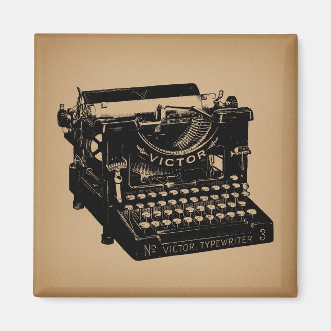 Antique Typewriter Old Fashioned Typewriter Magnet (Front)