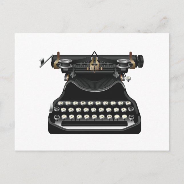 Antique Typewriter Postcard (Front)