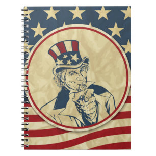 antique uncle sam notebook