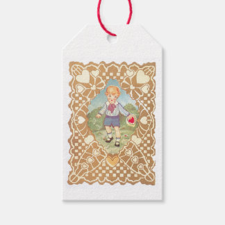 Antique Valentine Boy Heart Gift Tags