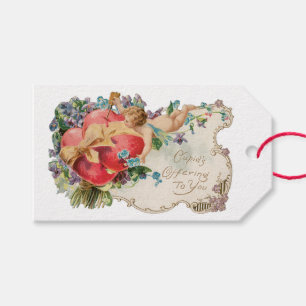 Antique Valentine Cupid Heart Gift Tags
