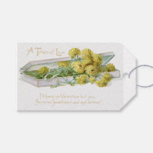 Antique Valentine Flower Gift Tags