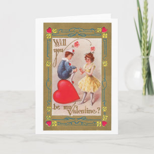 Antique Valentine Holiday Card