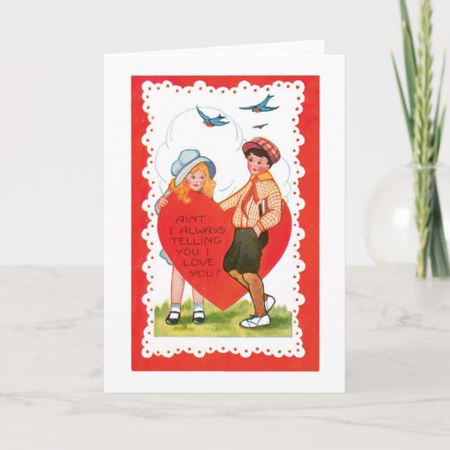 Antique Valentine Holiday Card (Front)