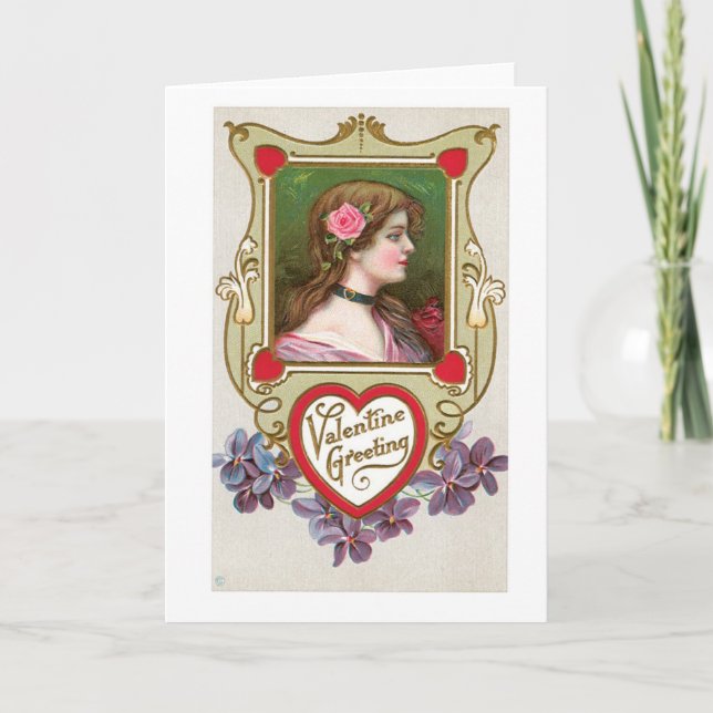 Antique Valentine Holiday Card (Front)