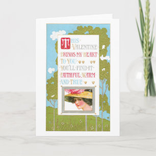 Antique Valentine Holiday Card