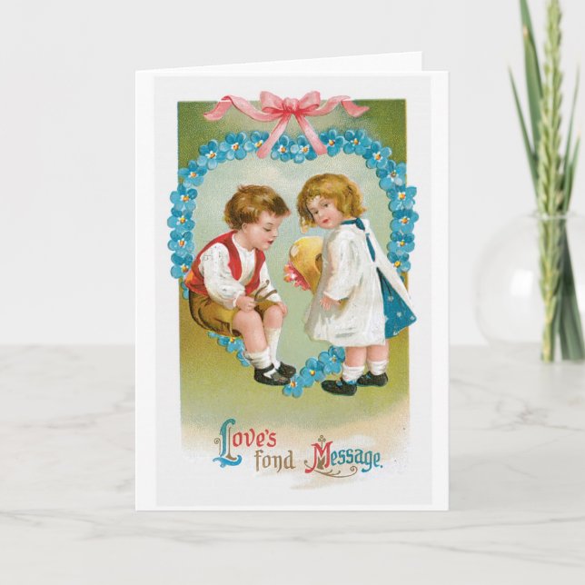 Antique Valentine Holiday Card (Front)