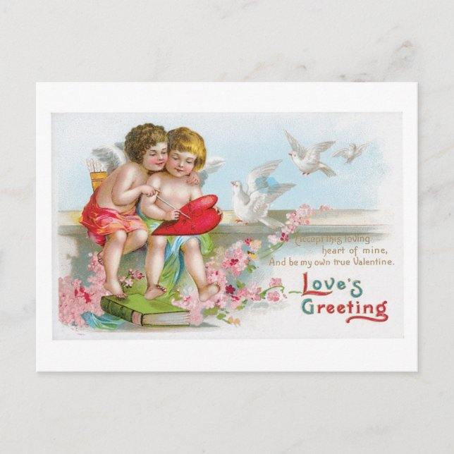 Antique Valentine Holiday Postcard (Front)
