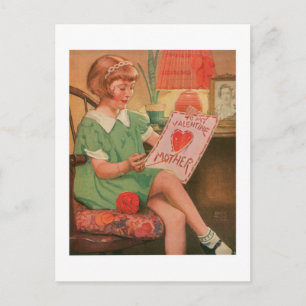Antique Valentine Holiday Postcard
