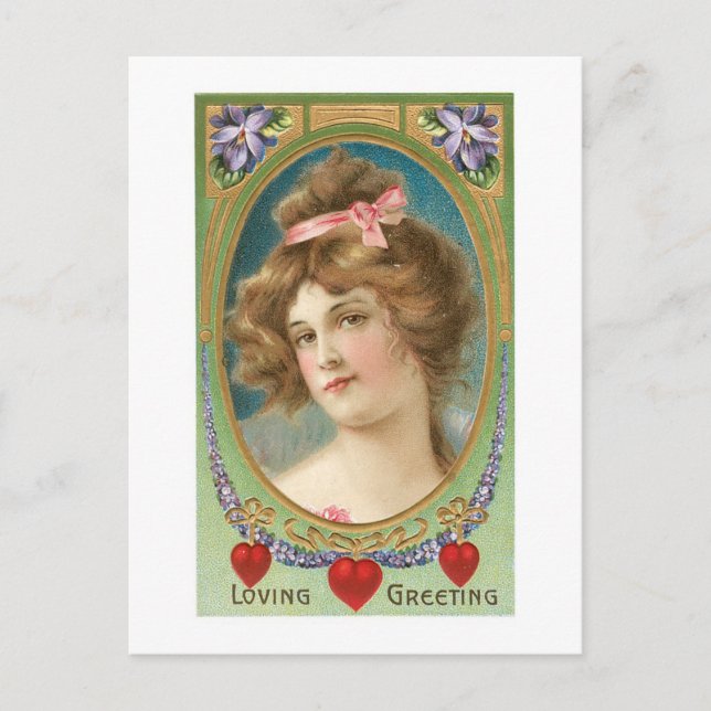 Antique Valentine Holiday Postcard (Front)