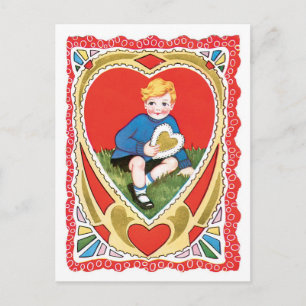 Antique Valentine Holiday Postcard