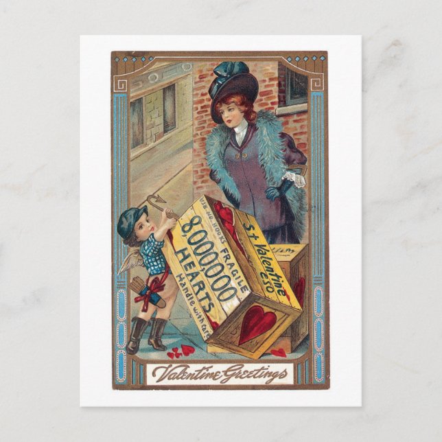 Antique Valentine Holiday Postcard (Front)