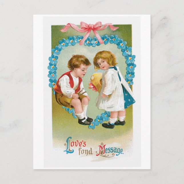 Antique Valentine Holiday Postcard (Front)
