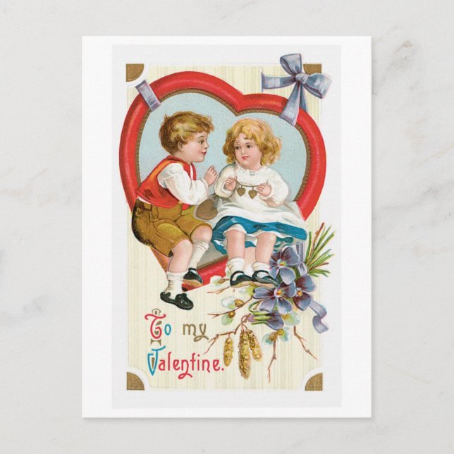 Antique Valentine Holiday Postcard (Front)