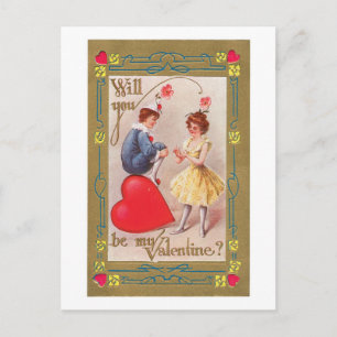 Antique Valentine Holiday Postcard