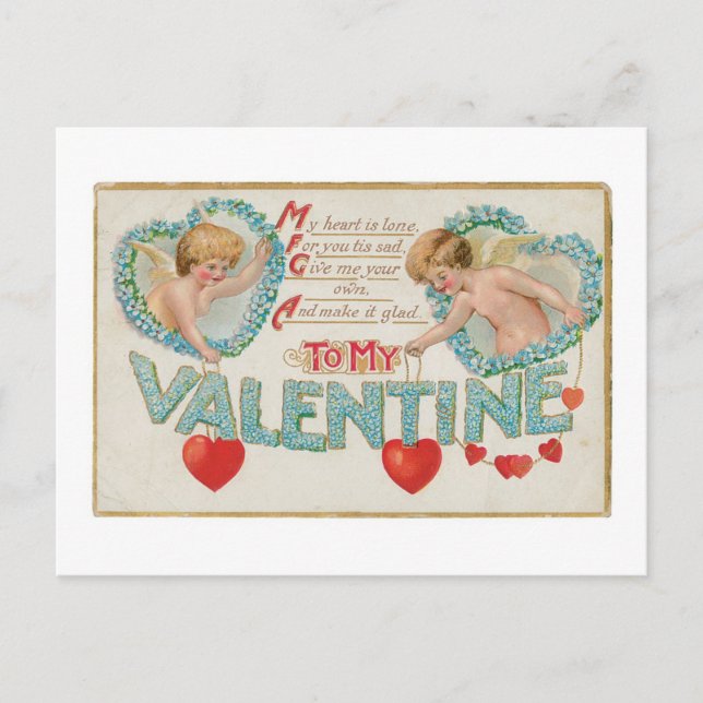 Antique Valentine Holiday Postcard (Front)