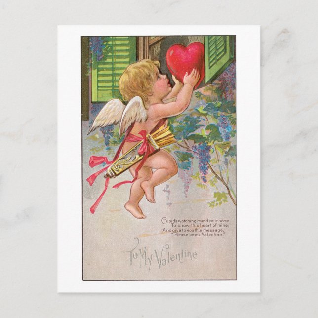Antique Valentine Holiday Postcard (Front)