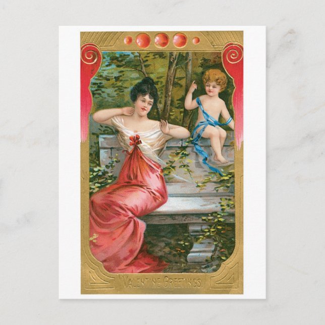 Antique Valentine Holiday Postcard (Front)