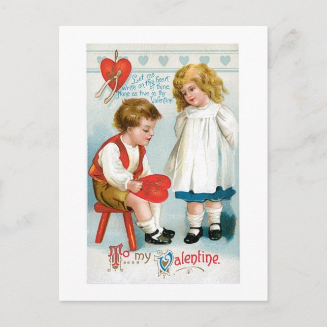 Antique Valentine Holiday Postcard (Front)