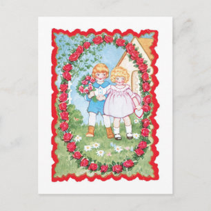 Antique Valentine Holiday Postcard