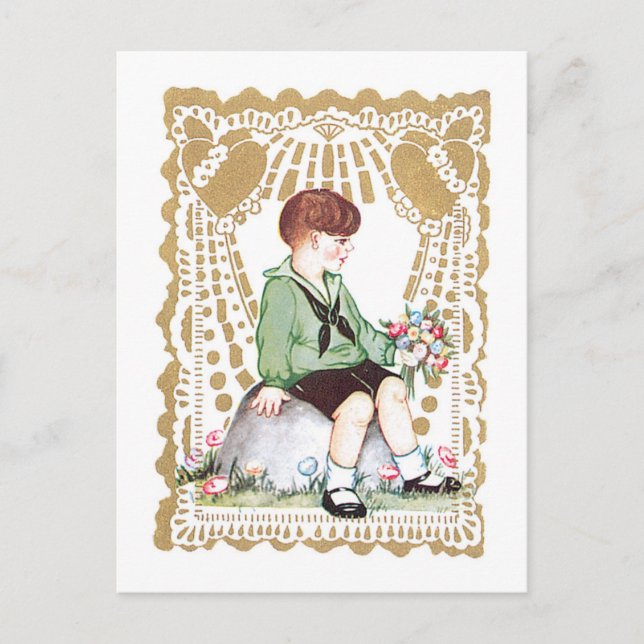 Antique Valentine Holiday Postcard (Front)