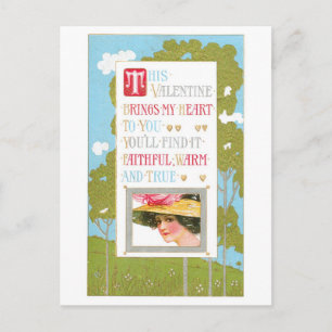 Antique Valentine Holiday Postcard