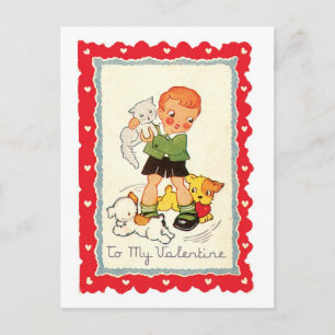 Antique Valentine Holiday Postcard