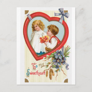 Antique Valentine Holiday Postcard