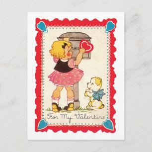 Antique Valentine Holiday Postcard