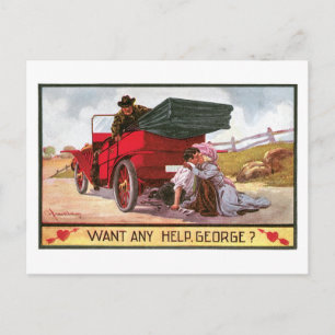 Antique Valentine Holiday Postcard