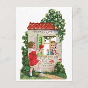 Antique Valentine Holiday Postcard