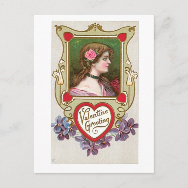 Antique Valentine Holiday Postcard (Front)