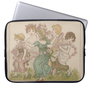 Antique Valentine's Card, Kate Greenway, ca. 1880 Laptop Sleeve