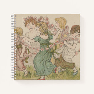 Antique Valentine's Card, Kate Greenway, ca. 1880 Notebook