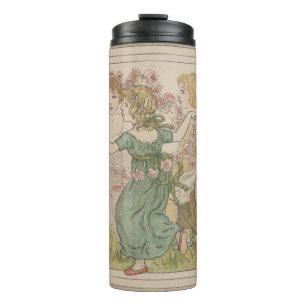 Antique Valentine's Card, Kate Greenway, ca. 1880 Thermal Tumbler