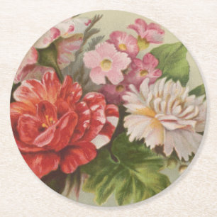 Antique Valentine's Day, L. Prang & Co., 1882 Round Paper Coaster
