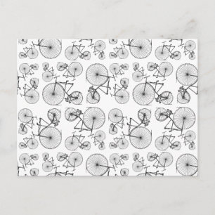 Antique Velocipede Bicycles Bike Art CUSTOM COLOR Postcard